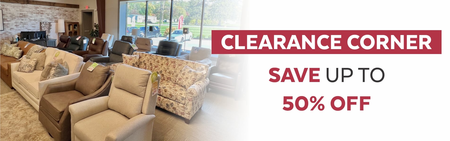 Clearance Corner 50 Off