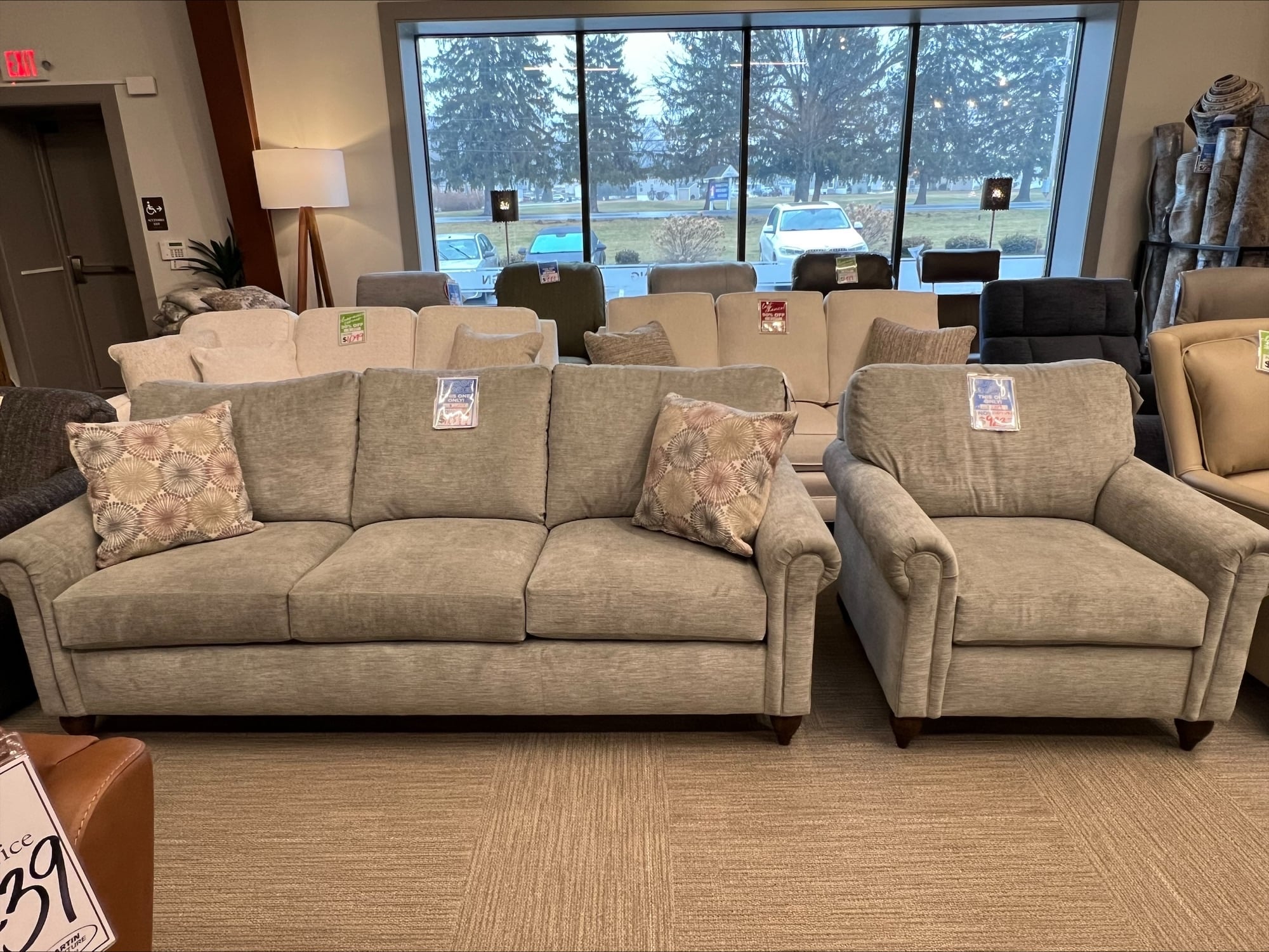 Moxy fabric sofa & chair