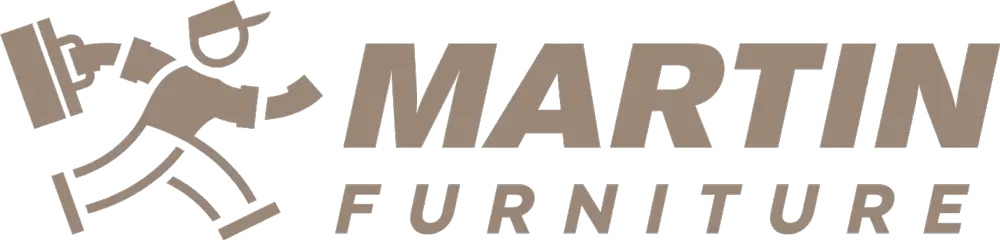 Martin Furniture logo with a figure carrying a box.