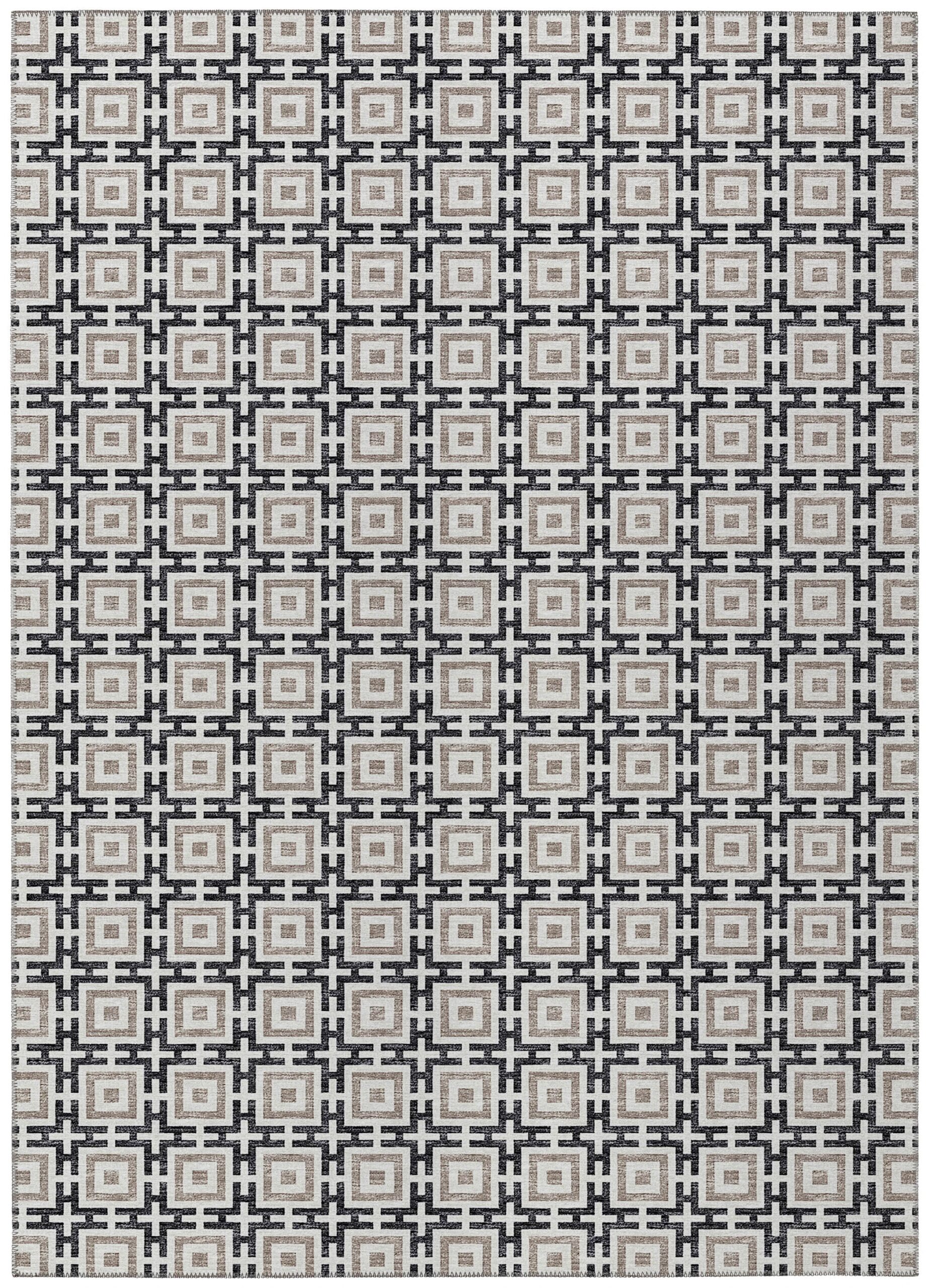 f129726a45d4d563fc2871b2fda9696e Marlo MO1 Black Rug - 8" x 8" Swatch - Image 1